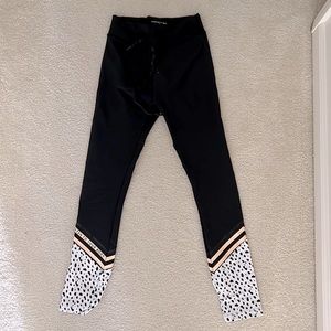 White Fox x Sarah’s Day. black w white and nude detailing on lower leg. Size S